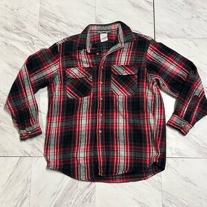 Vintage Carhart Red and Black thick Plaid Shirt